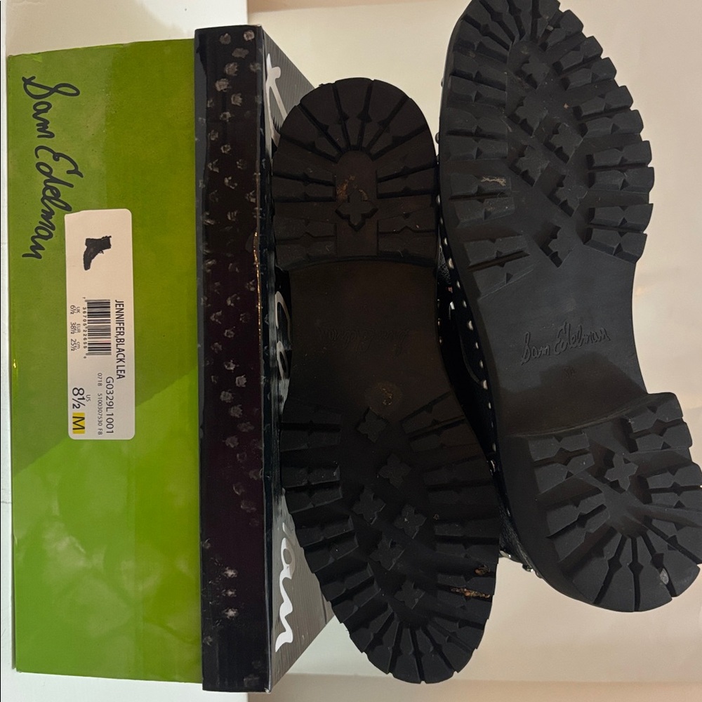 Sam Edelman Black Studded Combat Boots - Picture 5 of 9